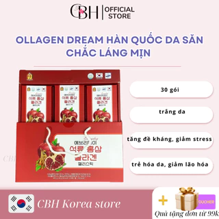 Thạch Lựu Hồng sâm Collagen Dream Hàn Quốc - Giúp Da Săn Chắc Láng Mịn (Hộp 30 gói) (Date 2026)