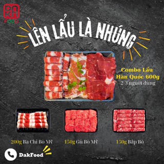 Combo bò nhúng lẩu HQ 500g đặc biệt 2-3 người ăn | Giao Hoả Tốc HCM - DakaFood