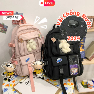 Balo Ulzzang Hàn Quốc nam nữ chống nước , Balo đi học thời trang màu pastel Belle Bag BL04