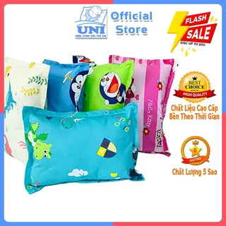 Gối Nằm Cho Bé Sơ Sinh Và Trẻ Em Cotton Thắng Lợi Mềm Mát Gòn Microfiber Nhiều Size Màu  Bé Trai Gái