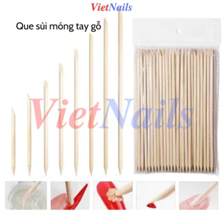 Bịch 100 Que Gỗ Hai Đầu Làm Nail Đẩy Da , Tháo Móng Gỉa , Nặn Hoa , Chấm Keo Làm Móng Nailbox