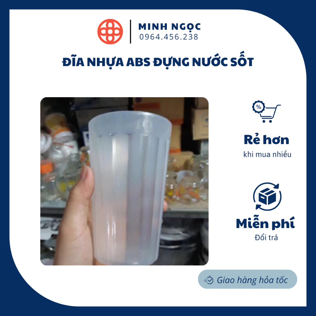 Cốc nhựa Việt Nhật, dung tích 450ml, cốc uống trà đá, cốc uống nước, cốc nhựa trong, mã 6216