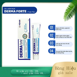 Gel DERMA FORTE Gamma hỗ trợ làm mờ sẹo, ngừa vết thâm, ngừa tái phát mụn, sạch bã nhờn trên da (15g)