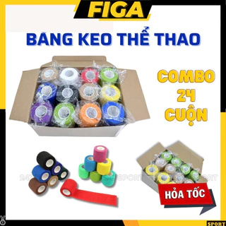 Băng keo quấn cổ chân thể thao FIGA Combo 24 cao su non đá bóng cuốn cổ tay hạn chế chấn thương tập luyện BV03