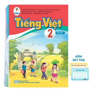 Sách - Combo Tiếng Việt lớp 2 Tập 1 Sách Giáo Khoa + Bài Tập  Kèm Set Thời Khoá Biểu Và Nhãn Vở - Cánh Diều