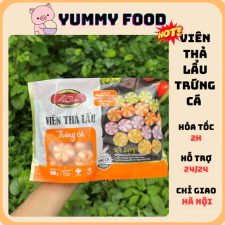 Viên thả lẩu vị trứng cá hãng Lacusina, cá viên chiên thả lẩu