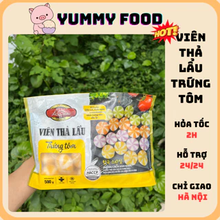 Viên thả lẩu Lacusina vị trứng tôm, viên thả lẩu trứng tôm (500gr)