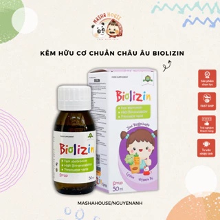 Kẽm Biolizin Hữu Cơ Chuẩn Châu Âu, Lọ 50ml, Hàng Nhập Khẩu Chính Hãng