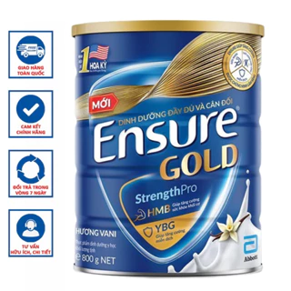 Sữa Bột Ensure Gold  Abbott Hương Vani Giàu Canxi giúp xương chắc khỏe