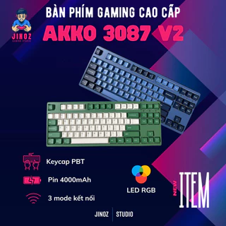 Bàn phím cơ Akko 3087 DS v2 Ocean star - Matcha - Hoizion Hàng new chính hãng - Jinoz Gaming Studio