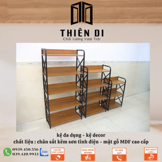 Kệ để đồ,kệ sắt 3,4,5 tầng,khung sắt phun sơn tĩnh điện liên kết chắc chắn,gỗ mdf dày 17mm