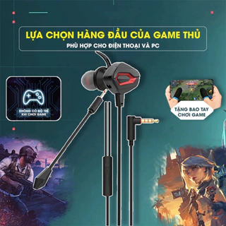 Tai nghe gaming GM-008, tai nghe có dây chơi game không độ trễ mic thu âm rõ ràng cho điện thoại, PC