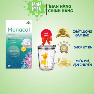 Menacal, Canxi Bà Bầu, Vitamin D3k2, DHA, Giúp Bổ Sung Các Loại Vitamin, Canxi Từ Tảo Biển Cho Bà Bầu ( Hộp 60 viên )