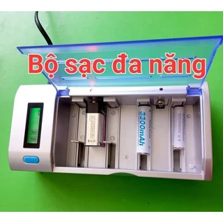 Bộ Sạc Pin BESTON Đa Năng C906W sạc tối đa 4 pin AA/AAA/C/D và 2 pin 9V Sạc nhanh, màn hình LCD, tự ngắt khi đầy