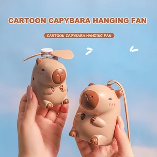 USB có thể sạc lại capybara fan mini cổ treo quạt di động fan cầm tay người hâm mộ sáng tạo fan cho trẻ em mùa hè