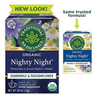 Traditional Medicinals, Organic Nighty night Promotes a good night's sleep , 16 Wrapped Tea Bags