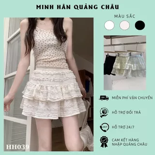 Chân váy xoè chữ A kết hợp viền ren kiểu mới độc lạ phối độ năng động hàng QC cao cấp(KÈM ẢNH THẬT)-HH039