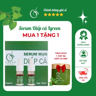 Serum Diếp Cá Giảm Mụn, Giảm Thâm Đánh Bay Mụn Bọc, Cho Da Sáng Khỏe Mua 10ml Tặng 1ml