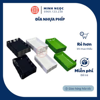 Đĩa nhựa phíp VIỆT NHẬT, đĩa chữ nhật cho quán ăn vặt, gia đình đủ màu sắc mã 1256,1257