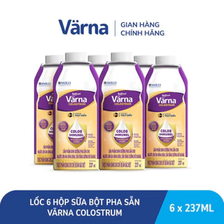 Thùng Sữa Bột Pha Sẵn Värna Colostrum (24 Hộp Giấy x 237ml) - Sữa non cho người lớn, Tăng đề kháng nhanh