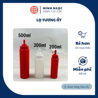 Lọ tương ớt VIỆT NHẬT, Lọ 200, 300, 500ml, Chai đựng tương ớt, tương cà, nước sốt nhựa dẻo cao cấp