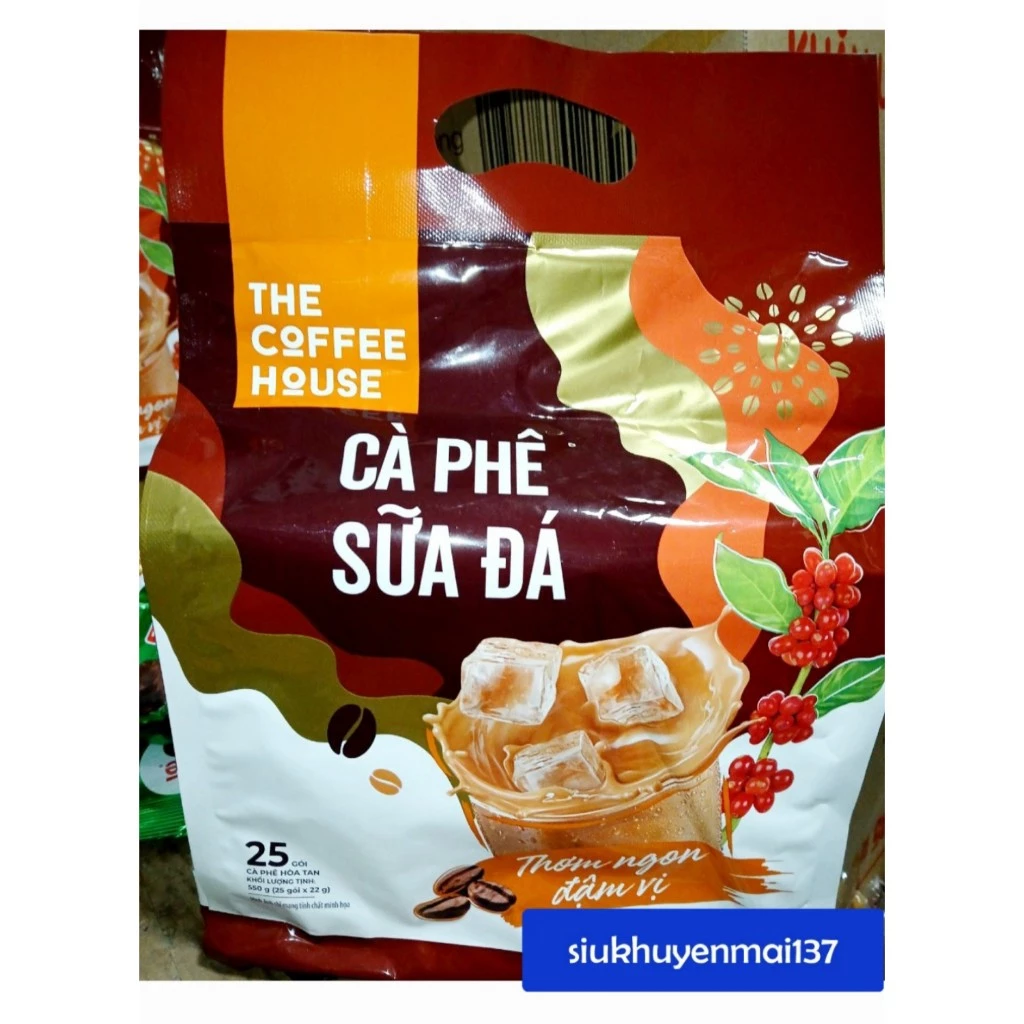 Cà phê Coffee house sữa đá túi 25 gói X22g. Hsd:2/2025