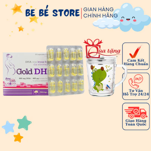 Gold DHA [Chính Hãng] Olimp Labs - Thực Phẩm Bảo Vệ Sức Khỏe Cho Bà Bầu 845mg