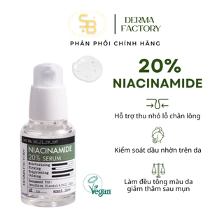 Tinh chất dưỡng trắng Derma Factory Niacinamide 20% Serum 30ml