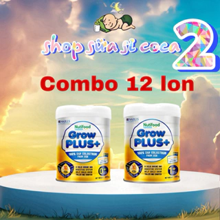 Combo 12 lon sữa Growplus Vàng Nutifood 0+1+ 800gr date 2026