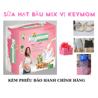 Sữa hạt ngũ cốc bầu KEYMOM (25 GÓI), mẹ giữ dáng, giảm nghén, mix vị ca cao và nguyên vị, dễ uống