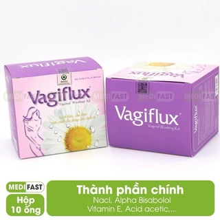 Combo 2 bình rửa âm đạo Vagiflux, 2 bình xịt và 2 ống dung dịch, dung dịch vệ sinh rửa phụ khoa sâu