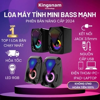 Loa máy tính vi tính mini laptop LED Loa Để Bàn Cao Cấp bass khỏe giá rẻ Led âm thanh cực chất