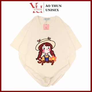 Áo Thun PHÔNG NAM NỮ UNISEX in CÔ GÁI GIRL SPRING (Đủ size M-L-XL-XXL BIGSIZE)