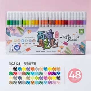 Bộ màu Acrylic Marker vẽ trên mọi chất liệu 12/24/36/48/60 màu tăng 50% màu