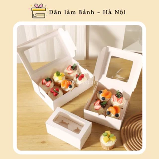 Hộp Cupcake giấy 4-6-12 lỗ đựng bánh trứng, cupcake, bánh kem, bánh sinh nhật