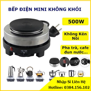 [BẢO HÀNH ] Bếp Điện Đa Năng Mini 500W Không Kén Nồi Chuyên Dùng Cho Ấm Moka Pot, Bếp Điện Pha Trà, Cafe, Nấu Mì...