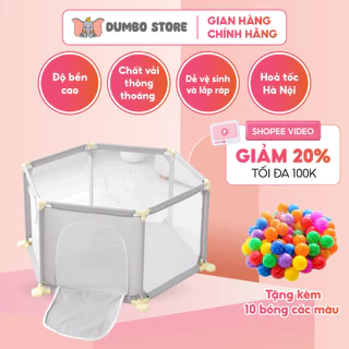 [Ship Hoả Tốc] Nhà bóng cho bé ,quây bóng lều chơi bóng của bé khung inox (tặng kèm bóng) DUMBO STORE