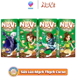 Lốc 04 Hộp 100/170mL Nuvi Sữa Lúa Mạch Thạch Cacao/ Trái cây Thạch Cam/ Dâu/ Trái Cây Nho - YOOSOO