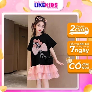 Váy bé gái hoạ tiết BÓ HOA E66 - LIkeKids