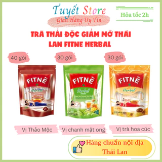 Trà túi lọc Fitne Herbal thải độc giảm mỡ nội địa Thailand ( Túi/30-40 gói)