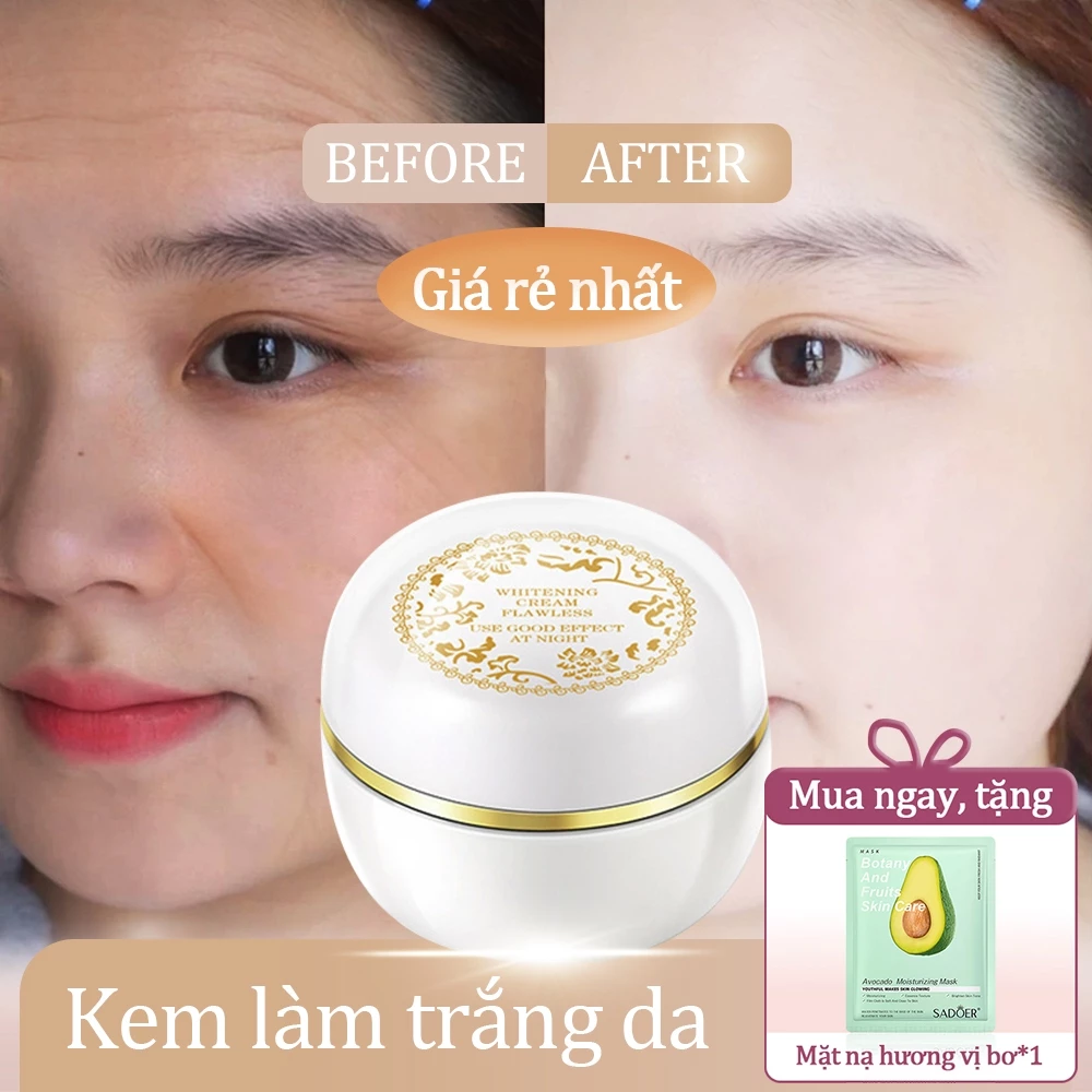 Kem làm trắng tàn nhang Kem làm trắng da Làm mờ nếp nhăn Kem làm trắng da 80g Phù hợp với mọi loại da