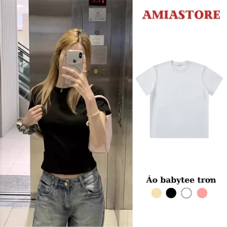 Áo babytee trơn nhiều màu basic dễ phối đồ amiastore