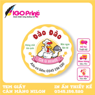 Combo In 1.000c Tem Dán Decal Giấy Igo Print Thiết Kế Theo Yêu Cầu