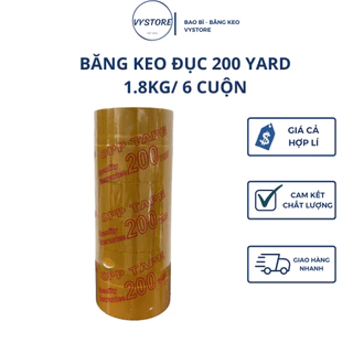 Băng keo, băng keo đục 200 yard (6 cuộn) - VYSTORE