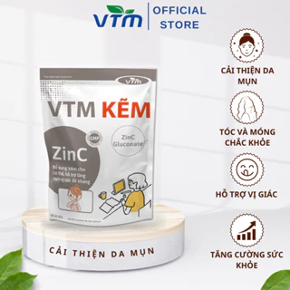 Viên uống VTM Kẽm ZinC bổ sung hỗ trợ tăng cường sức đề kháng, làm đẹp da - gói 30 viên