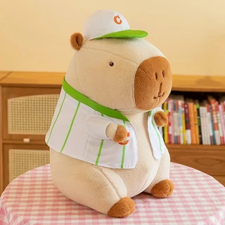 Gấu Bông Thú Nhồi Bông Capybara Đội Mũ Siêu Đáng Yêu 25cm