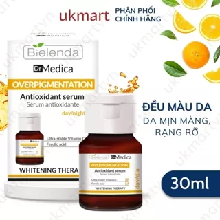 Serum dưỡng trắng Bielenda Dr Medica Overpigmentation Antioxidant mờ thâm, nám, tàn nhang 30ml