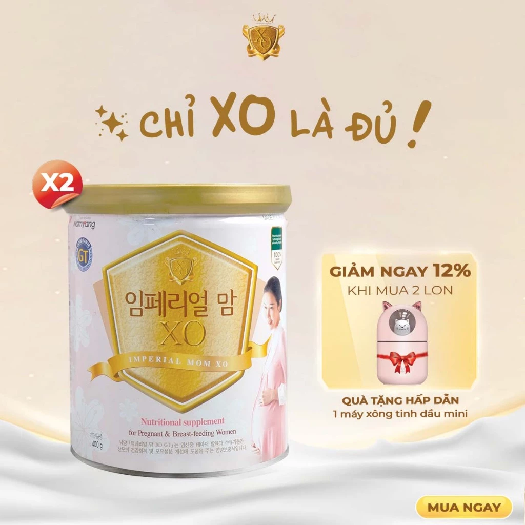 [Combo 2 Lon DATE 30.11.25 ] Sữa Imperial Mom XO 400gr - Sữa bầu XO MOM