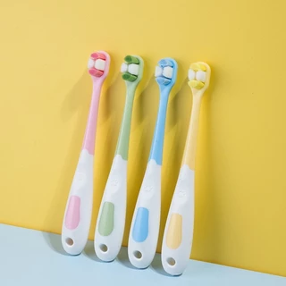 Bàn chải đánh răng cho bé từ 2 đến 12 tuổi lông tơ mềm mại dễ thương