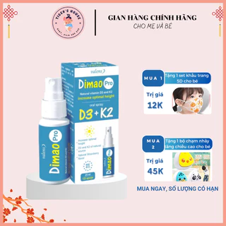 D3 K2 dạng xịt hỗ trợ tăng chiều cao Valens Dimao Pro Spray D3K2 25ml